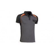 Polo Top Range Coolway Gris / Naranja Talla Xs Juba