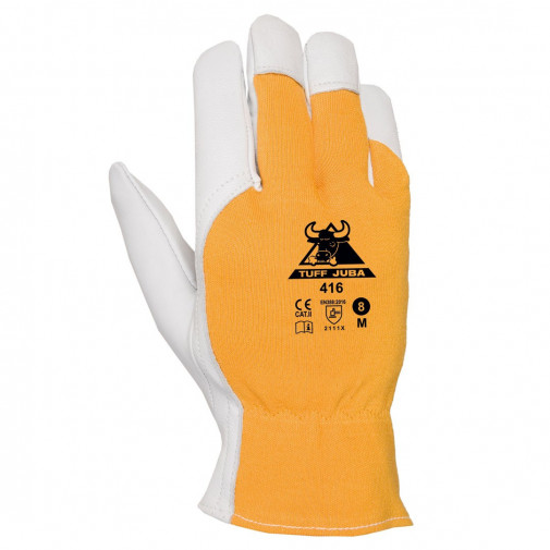 Guante Piel Flor Cabra Dorso Algodon Tuff Talla 9 Juba