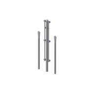 Conjunto Poste Esquinero Galvanizado 1/1,25 M Mrt