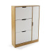 Versa Zapatero Madera 4 Cajones, Blanco, 117 x 80 x 23,5 cm