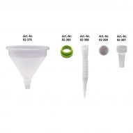 Embudo Poliprop.blanco S. Rect 355 Mm