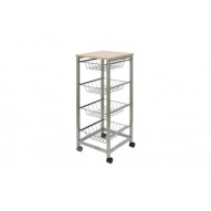 Verdulero 4 Cestas Sobre Madera 33,5 X 36 X 87,5 Cm Duett