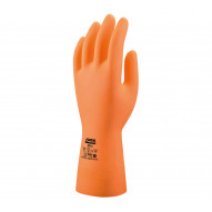 Guante Latex Naranja Flocado Talla 7 Juba