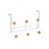 Percha Sobrepuerta Blanca 6 Bolas Haya Natural Nesu