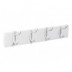 Percha Pared Madera Blanca 4 Ganchos Blancos Nesu