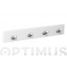 Percha Pared 4 Pomos Inclinados Blanco Inox Nesu