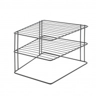 Rinconera 3 Alturas Palio Plata Mate Negro Metaltex