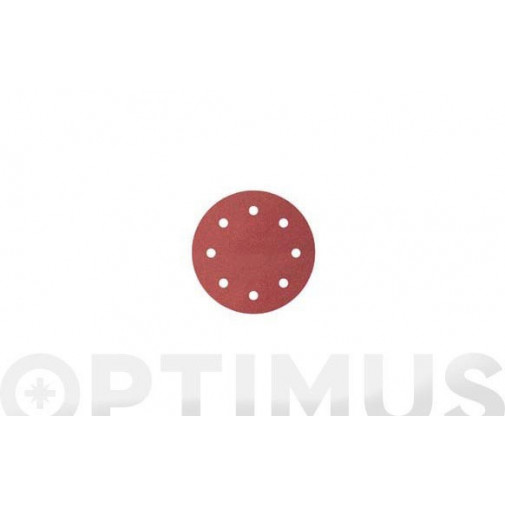 Lija Disco Adherente Madera Metal Gr 120 5 Uds Ø 125 8 Aguje