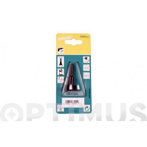 Fresa Bisagra Cazoleta Taladro Ø 26 Mm X 53 Mm Wolfcraft