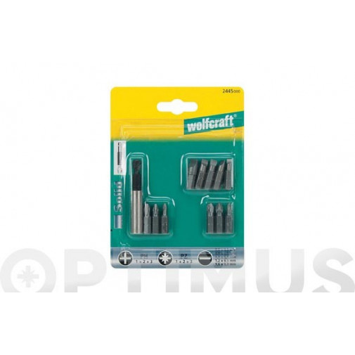 Portapuntas Magnetico + Juego 11 Puntas Wolfcraft