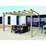 Pergola Madera Pino Macizo Iris 12.6m2 420 X 300 X H249 Cm P