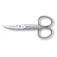 Tijera Manicura Curva Niquelada 4" 3 Claveles