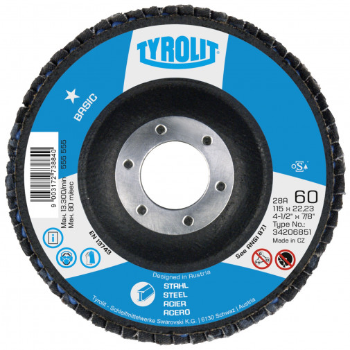 Disco Laminas Acero Basic Corindon 125 X 22 Gr-120 Tyrolit