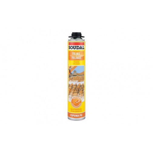 Espuma Poliuretano Tejas Pistola 750 Ml Gris Soudal