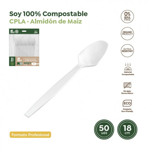 Cuchara Desechab Cpla B/50 18 Cm
