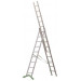 Escalera Aluminio Profesional Triple Combinada 9+9+9 Peldaño