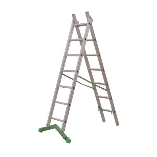 Escalera Aluminio Profesional Doble Combinada 11+11 PeldaÑos