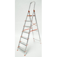 Escalera Aluminio PeldaÑo Ancho 7 PeldaÑos Plabell