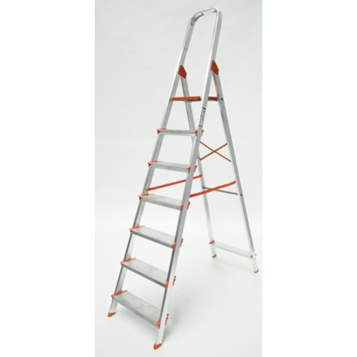 Escalera Aluminio PeldaÑo Ancho 7 PeldaÑos Plabell