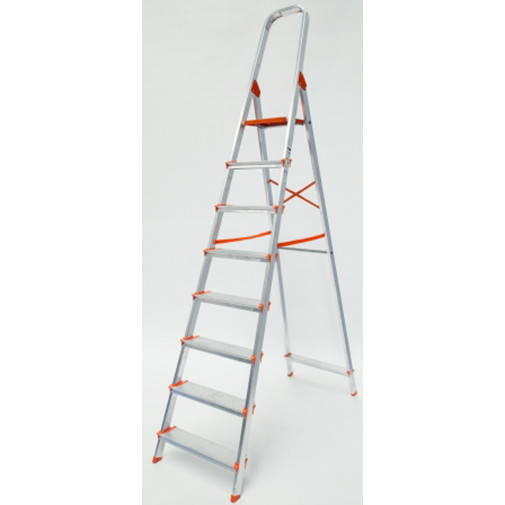 Escalera Aluminio PeldaÑo Ancho 8 PeldaÑos Plabell