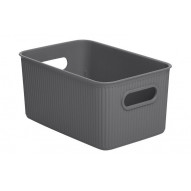 Cesta Ordenacion Baobab M Antracita 18,1 X 27,2 X 13 Cm Tata