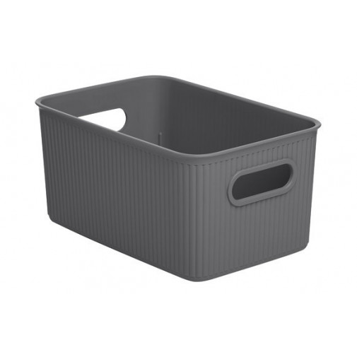 Cesta Ordenacion Baobab M Antracita 18,1 X 27,2 X 13 Cm Tata