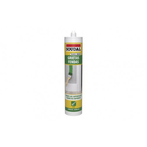 Sellador Acrilico Grietas 290 Ml Blanco Soudal