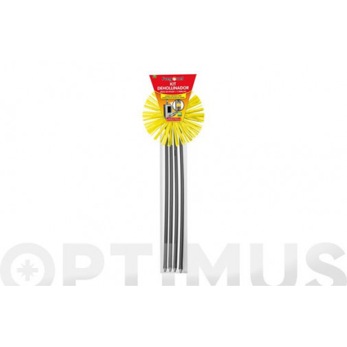 Kit Deshollinador Con Varillas Y Erizo Nilon 200 Mm Fuegonet