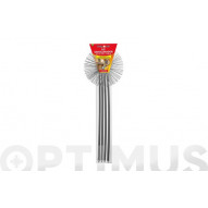 Kit Deshollinador Con Varillas Y Erizo Acero 250 Mm Fuegonet