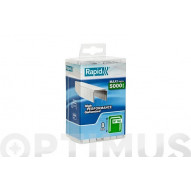 Grapa 140/ 8 Mm 5.000 Uds, Acero Galvanizado Rapid