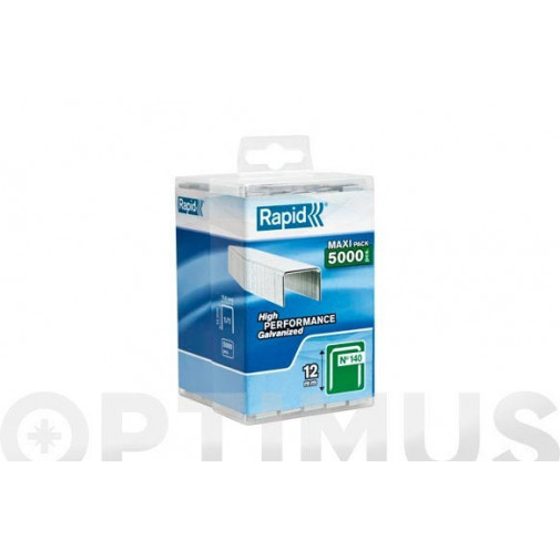 Grapa 140/12 Mm 5.000 Uds, Acero Galvanizado Rapid