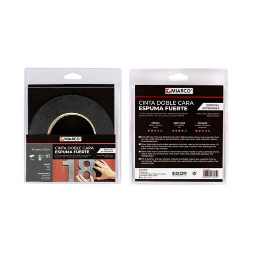 Cinta Doble Cara Espuma Exte Dc-2501 10mx19 Mm