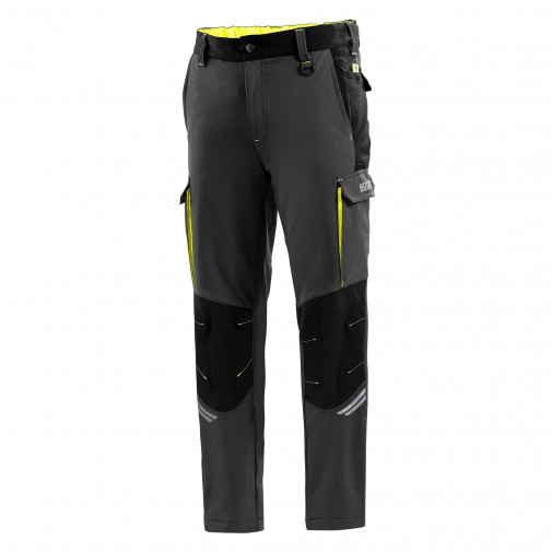 Pantalon Tecnico 240 Gr Gris / Amarillo Fluor Talla L Sparco