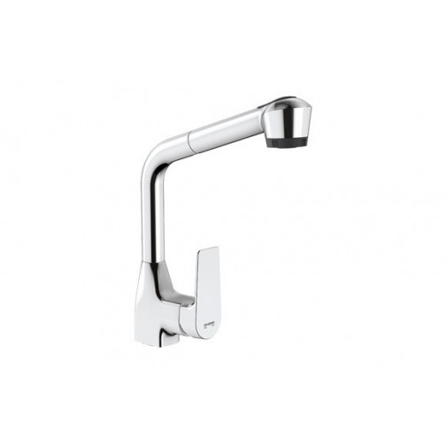 Grifo Fregadero Monomando Extraible Cromo Serie Koral Genebr