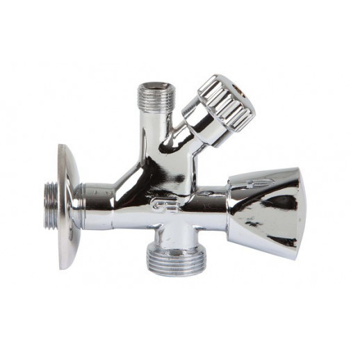 Valvula Mixta Salida Doble Lavadora/lavabo 1/2" // 3/4" 3/8"