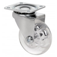 Rueda Gir. Cromada Pu 50 Mm