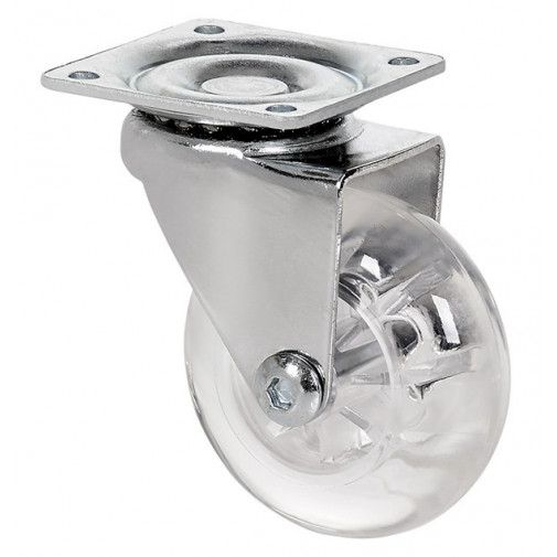 Rueda Gir. Cromada Pu 50 Mm