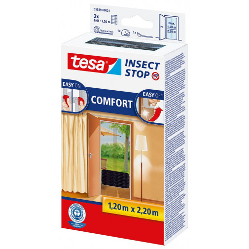 Mosquitera Puertas Negra 2x0,6x2,2m