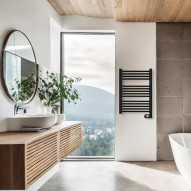 Radiador Toallero Electrico Negro 500 W