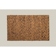 Felpudo Coco Trenzado Espiga Negro 45 X 75 Cm