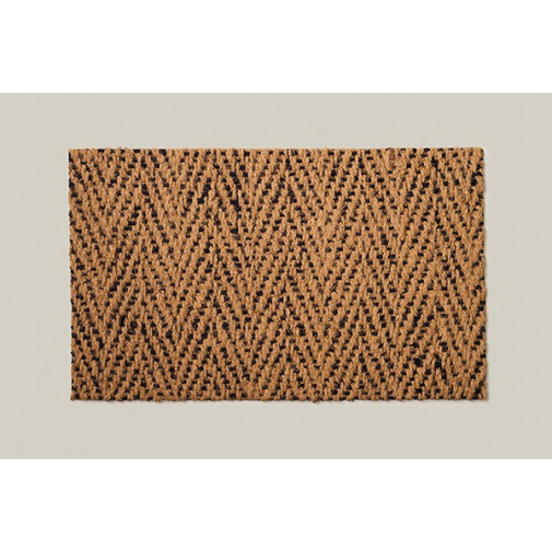 Felpudo Coco Trenzado Espiga Negro 45 X 75 Cm