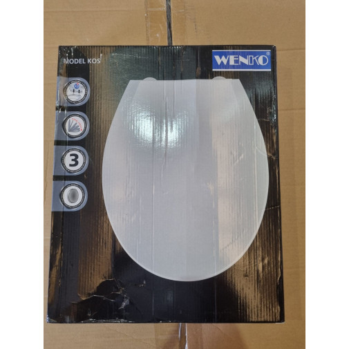 Tapa Wc Inodoro 37x44cm Pvc Blanco Kos Wenko (OUTLET)