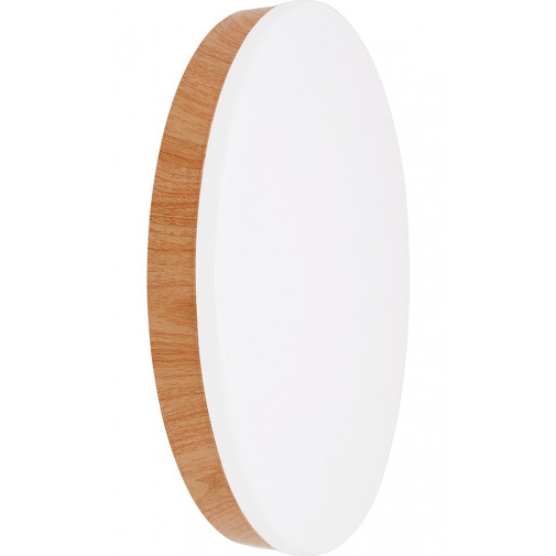 Plafon Led Decorativo Ip54 1400lm Madera 15w 15 W
