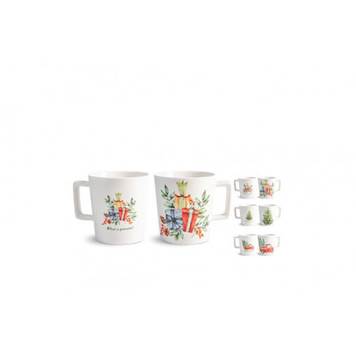 Mug New Bone China Navidad 35 Cl Holiday Surtido