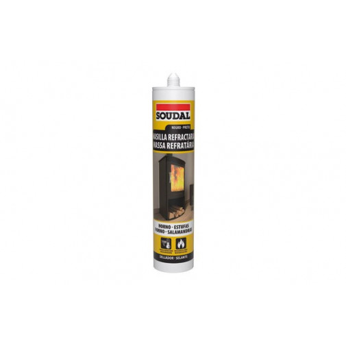 Masilla Refractaria Alta Temperatura 290 Ml Negro Soudal