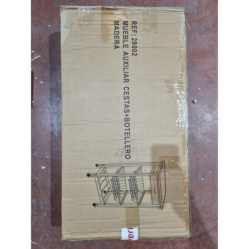 Carro Cocina 2 Cestas+botelle 76x37x37cm (OUTLET)