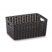 PLASTIC FORTE Rattan Nº3 Cesta, wengué, 22 x 33 x 16
