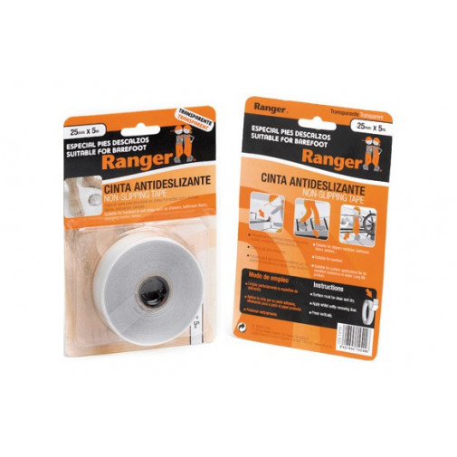 Cinta Antideslizante Ranger 5 M X 25 Mm Transparente Miarco