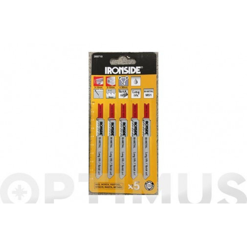 Hoja Sierra Calar Para Metal Y Pvc U127 D 5 Uds Recto Fino.