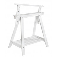 Caballete Madera Pino Macizo Blanco 70x70x45